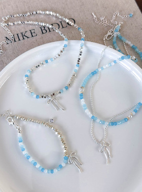 迷尚优品合金人造水晶圆珠链女