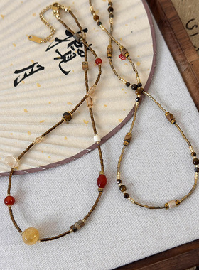 迷尚优品天然石串珠/珠子圆珠链