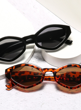 菱形太阳眼镜女复古小框墨镜男