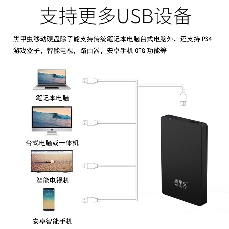 黑甲虫移动硬盘500g高速加密机械硬盘移动外接手机电脑1t2t大容量-图2