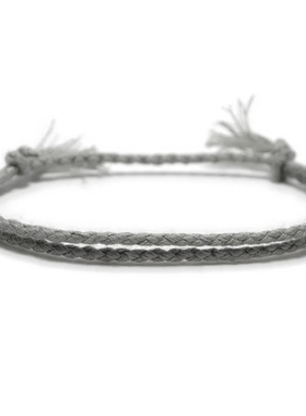 Meetvii简单编织棉绳手链祈祷瑜伽手工纯色别致流苏手绳男女新款