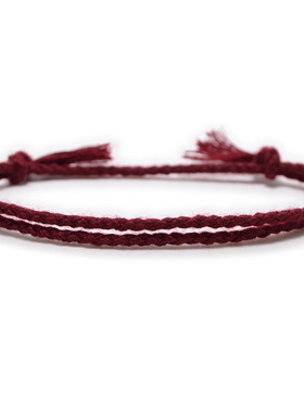 棉绳手链日式井汲大翔编织纯色男女情侣简约节日系ins风双层手绳