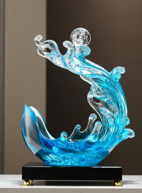 庆拓树脂新中式透明办公室工艺品