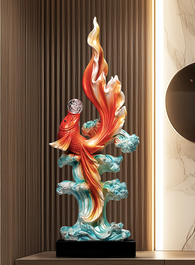 电视柜旁大型高细装饰品开业乔迁