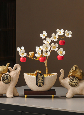 聚财搬新家开业礼品陶瓷新中式