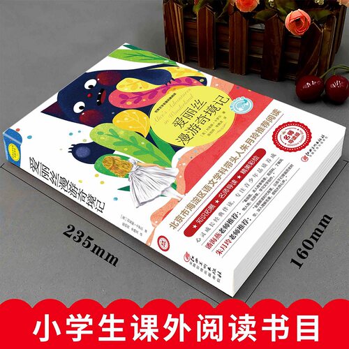 爱丽丝漫游奇境记正版书 爱丽丝梦游仙境书六年级下册必读书目 小学生课外书推荐奇镜彩绘原版原著阅读书籍五年级天地出版社 - 图0