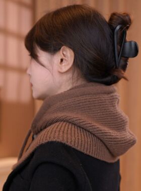 巴拉克拉法绒围脖一体保暖女帽子