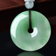 Jade peace buckle Myanmar a goods full color necklace pendant