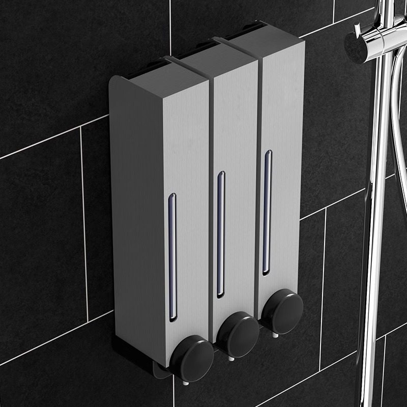 酒店浴室不锈钢壁挂式挂壁手动沐浴露瓶子盒子给皂液器洗手液器,淘宝优惠券,粉丝福利购,淘宝优惠卷