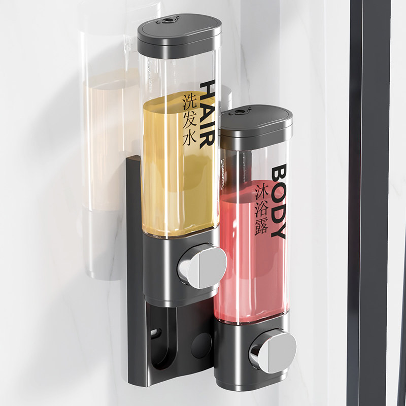 酒店宾馆免打孔皂液器浴室卫生间壁挂式洗手液盒沐浴露洗发水瓶子,淘宝优惠券,粉丝福利购,淘宝优惠卷