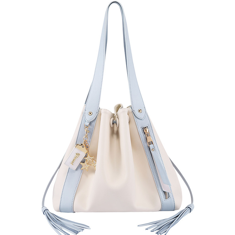 2020新款潮单肩大容量女抽绳托特包 音魅女士包袋