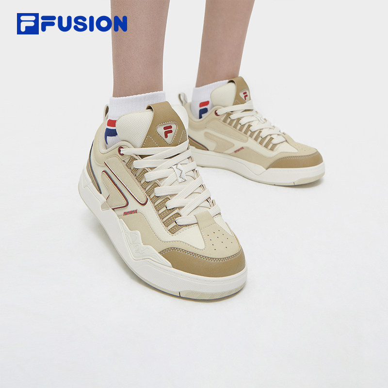 FILA FUSION斐乐潮牌女鞋NOLLIE豚跃鞋春秋款板鞋复古休闲运动鞋,淘宝优惠券,粉丝福利购,淘宝优惠卷