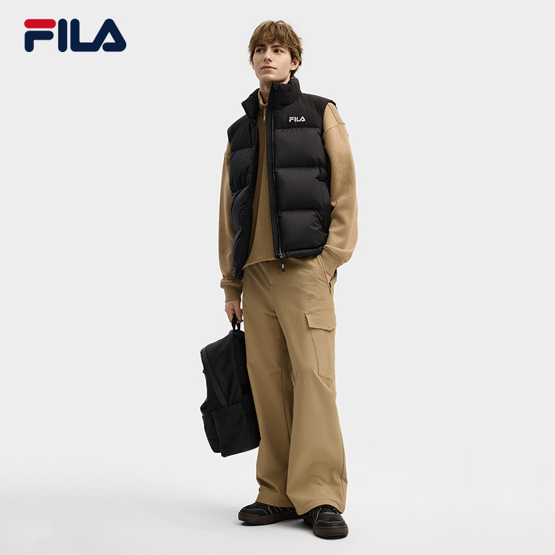 FILA 斐乐官方保暖羽绒马甲男冬季新款时尚休闲RGB-多彩羽绒外套,淘宝优惠券,粉丝福利购,淘宝优惠卷