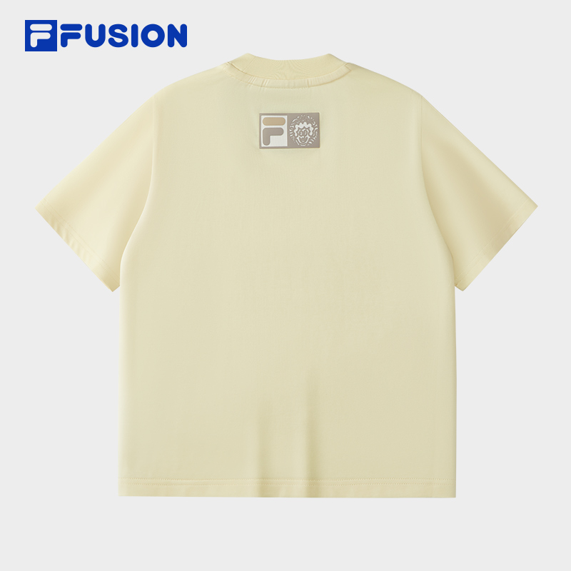 FILA FUSION | Mr Doodle联名斐乐女子短袖2025秋新款休闲凉感T恤 - 图0