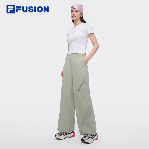 赵露思同款FILA FUSION斐乐女裤休闲裤2025夏季新款运动裤长裤 - 图2