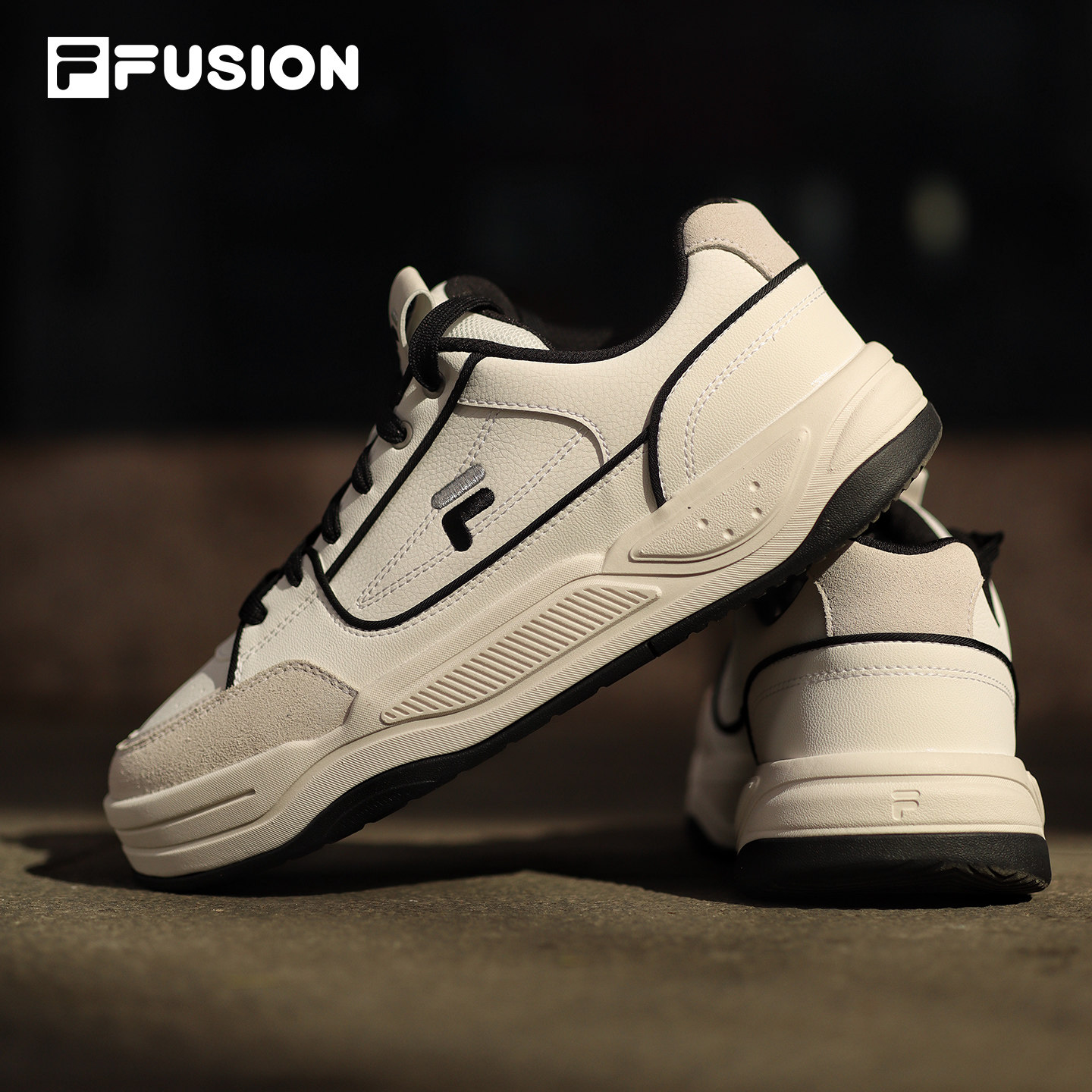 FILA FUSION斐乐潮牌情侣小白鞋女板鞋新款男子百搭休闲鞋运动鞋