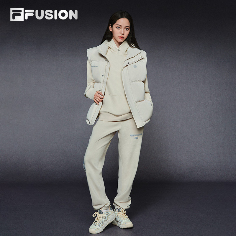 欧阳娜娜同款FILA FUSION斐乐潮牌情侣羽绒马甲秋冬季羽绒背心女