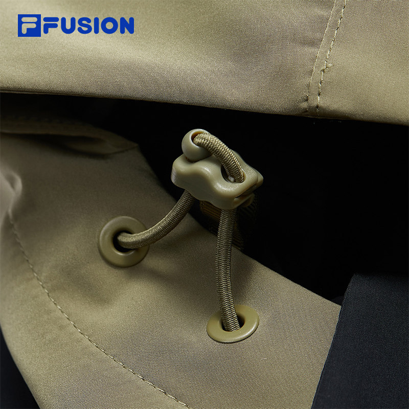 FILA FUSION斐乐潮牌梭织上衣男2025冬新款休闲宽松拼色连帽外套,淘宝优惠券,粉丝福利购,淘宝优惠卷