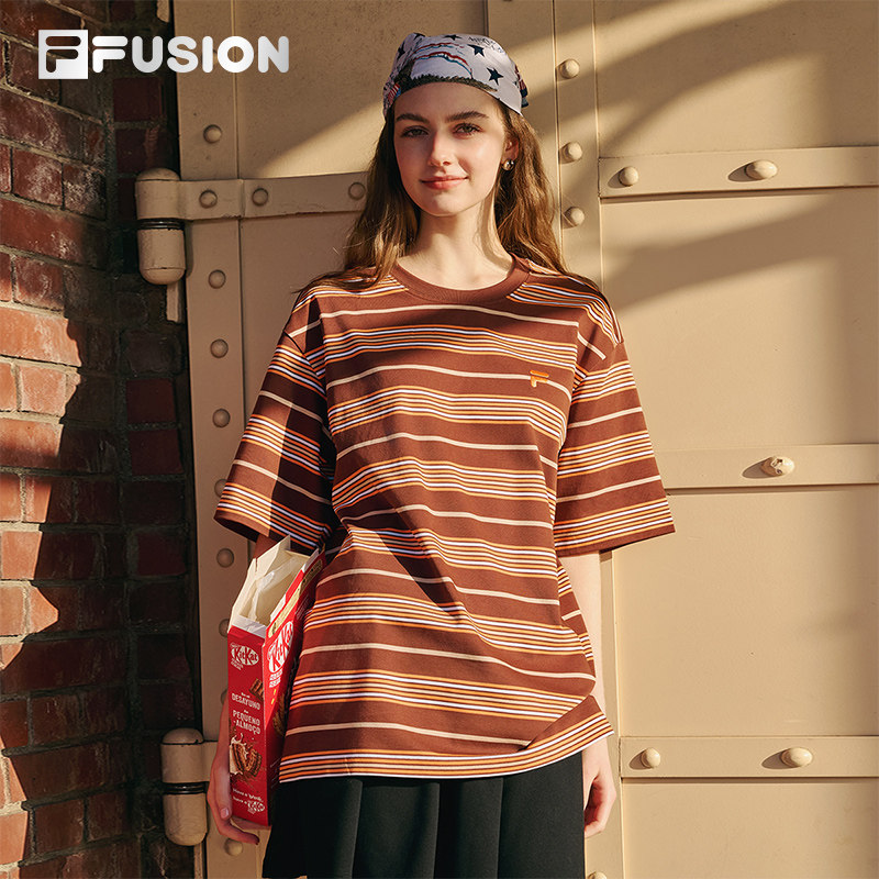 FL！百搭休闲情侣条纹短袖T恤