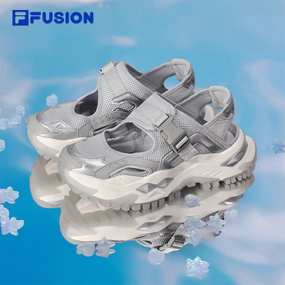 FILA FUSION斐乐女鞋硬糖凉鞋2025夏季新款鞋子休闲鞋厚底运动鞋