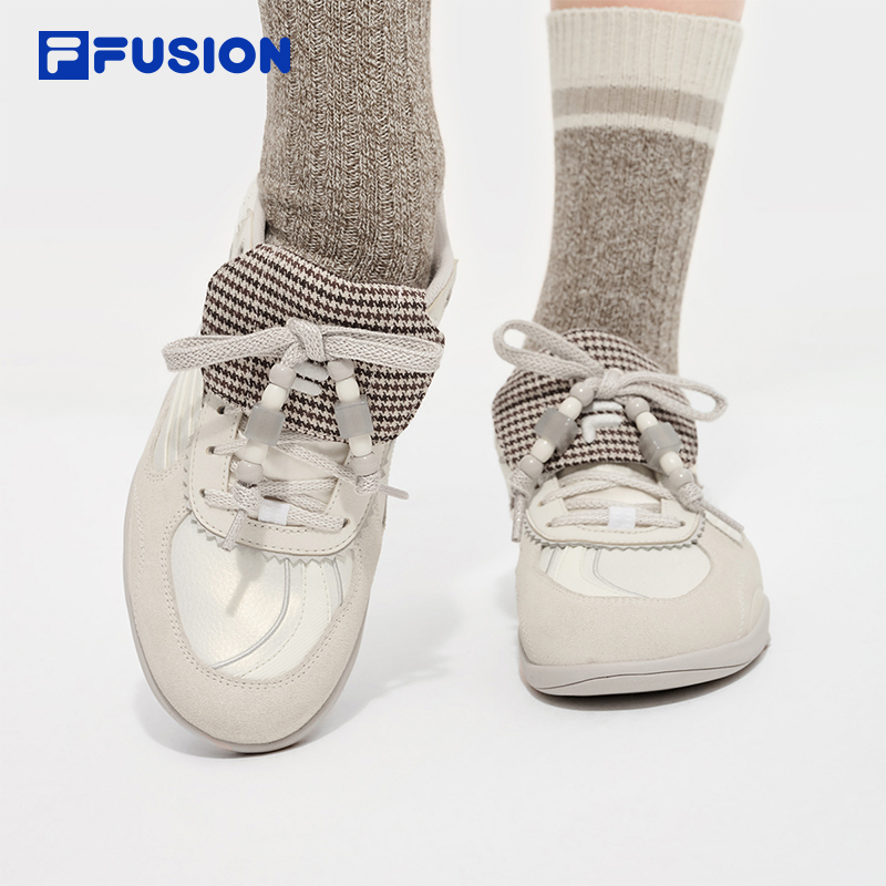FILA FUSION斐乐女鞋薄底鞋2025冬季新款德训芭蕾鞋运动鞋休闲鞋 - 图1
