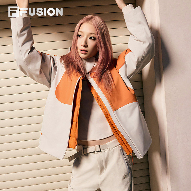 赵露思同款FILA FUSION斐乐潮牌羽绒服两件套女2025冬季保暖外套,淘宝优惠券,粉丝福利购,淘宝优惠卷