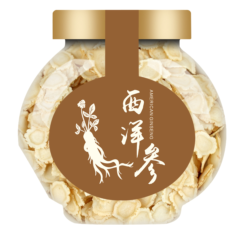 雨铭保健品旗舰店第2件0.1元西洋参含片切片正品花旗参片非特级东北长白山人参片0