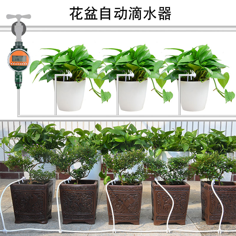 自动浇水神器输液滴水器浇花点滴管懒人家用阳台多肉花盆定时滴灌 - 图1