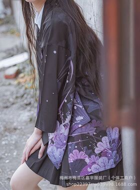 印花羽织日式和服薄Lolit开衫