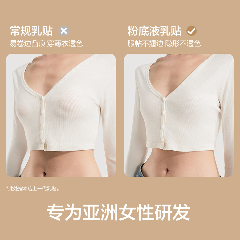 【叭哒不惑】有棵树粉底肌乳贴夏季隐形硅胶胸贴防凸点走光 - 图2