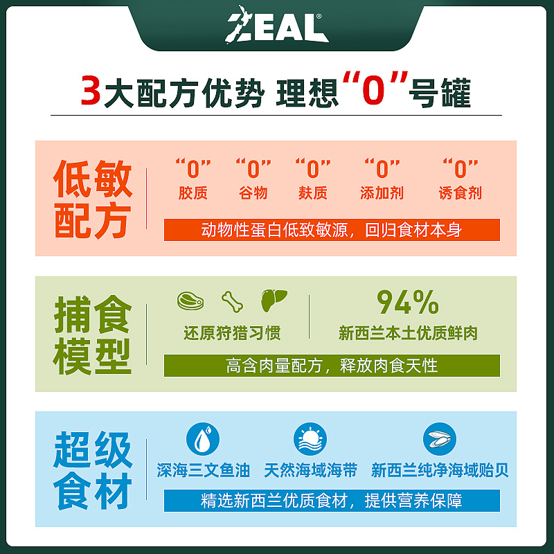 zeal0号罐新西兰进口狗罐头拌狗粮营养天然宠物零食无谷390g*4-图2