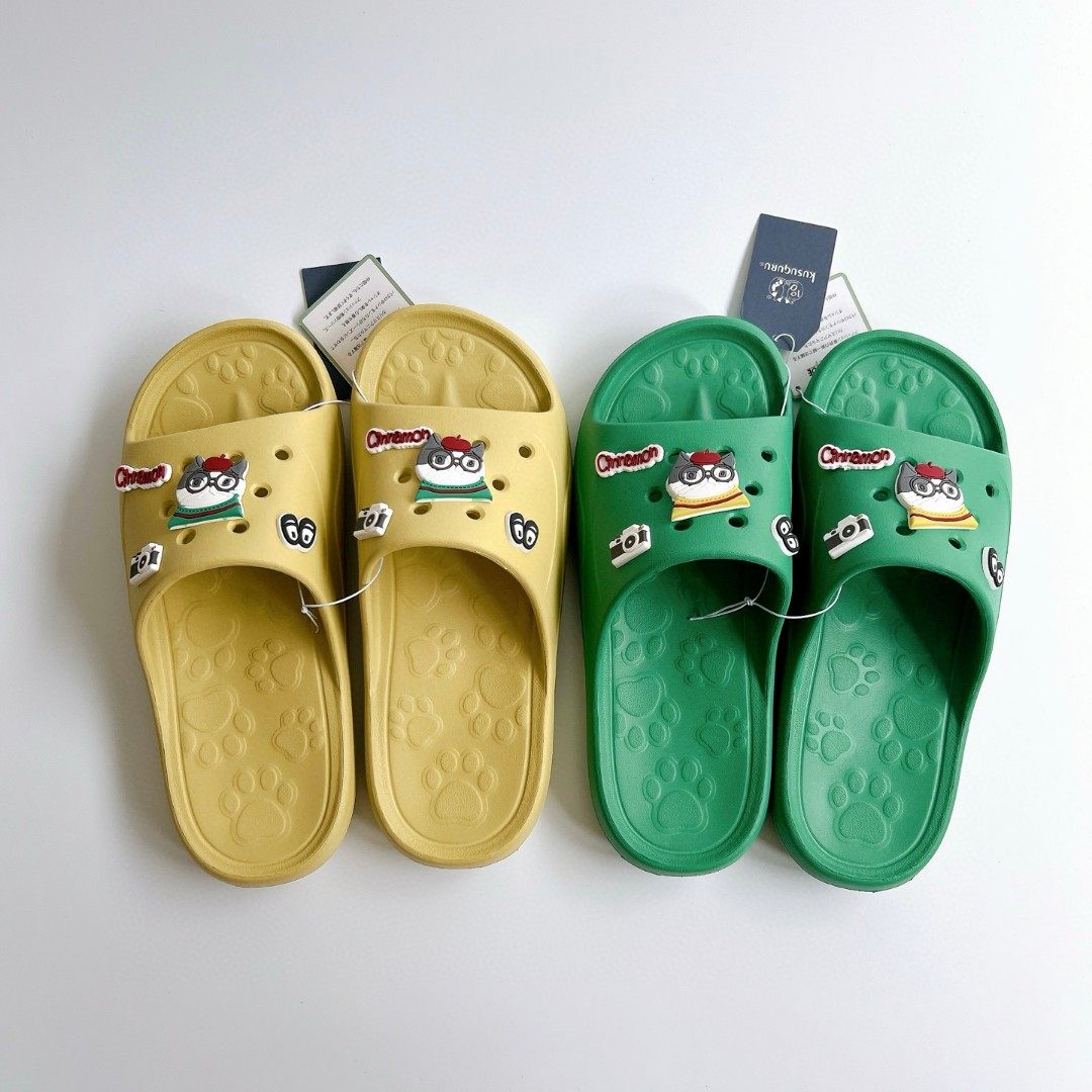 日本原单 拖鞋踩屎感一体成型拖鞋猫咪法斗图案舒适防滑拖鞋413,淘宝优惠券,粉丝福利购,淘宝优惠卷