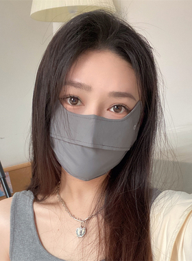 UPF50+夏季防晒口罩女开车防紫外线加高护眼尾高颜值3d防晒面罩