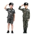 Bộ đồ ngụy trang cho trẻ em Ngày lực lượng đặc biệt Đồng phục bé trai Đồng phục cho trẻ em Huấn luyện quân sự Trại hè Quần áo Trang phục Mùa hè - Trang phục