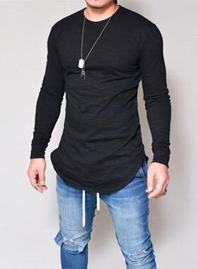 men's autumn Shirts cotton long sleeve T-shirt 男士长袖T恤潮