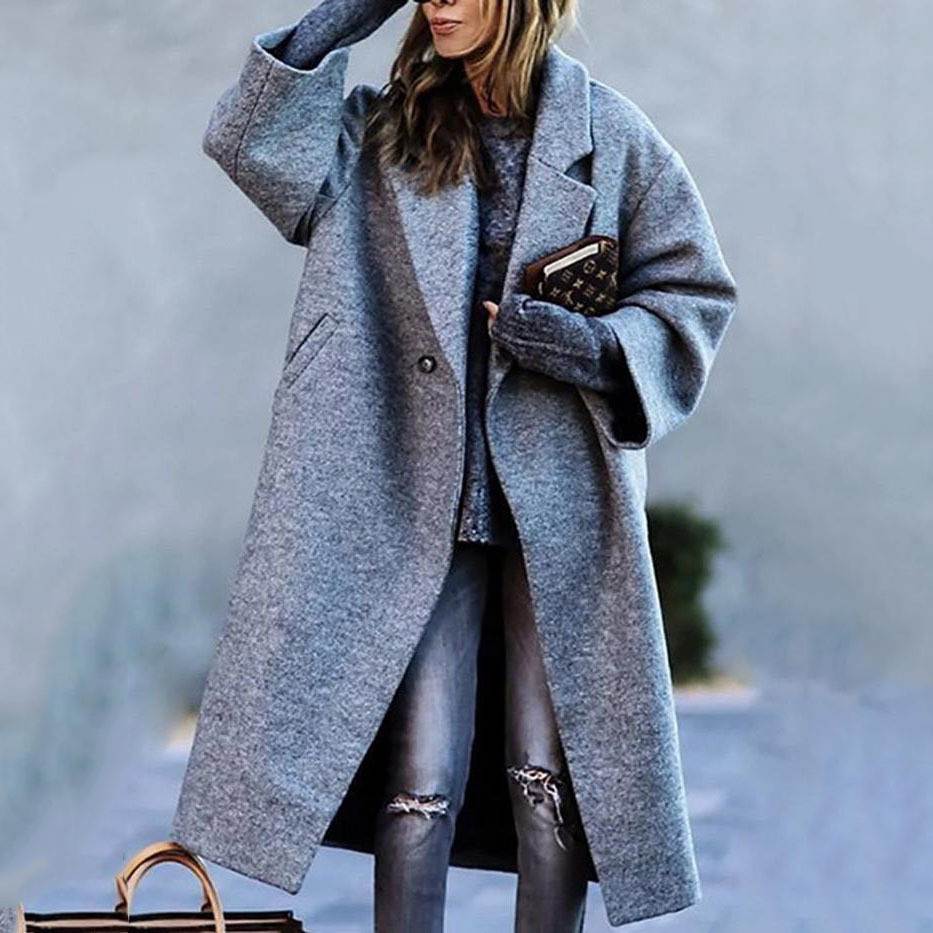 S-4XL large size loose fat MM wool coat for autumn and winte-图1