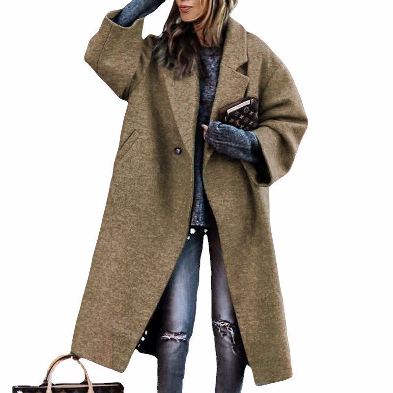 S-4XL large size loose fat MM wool coat for autumn and winte-图3