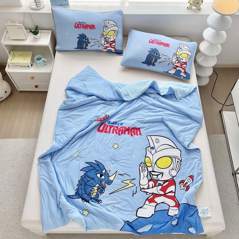 夏季奥特曼凉感丝夏凉被子学生宿舍单人儿童空调被卡通幼儿园夏被
