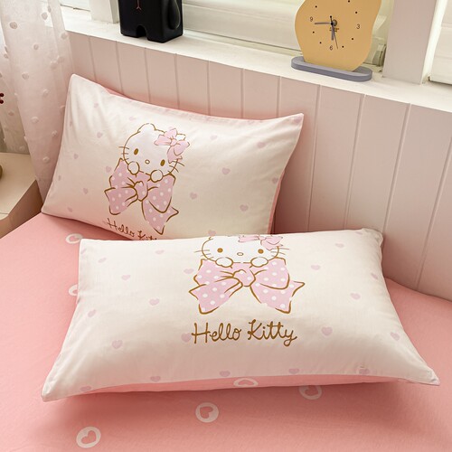 helloKitty女孩纯棉被套单件全棉儿童被罩公主风宿舍床上三四件套 - 图3