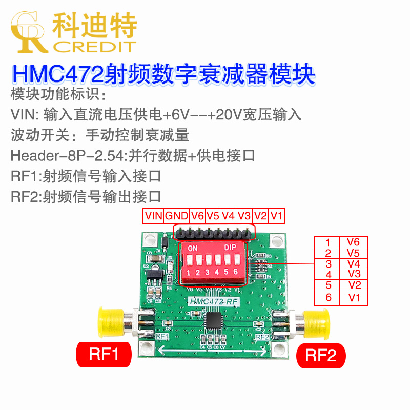 HMC472数字射频衰减器模块DC-3.8GHz并行0.5dB步进31.5dB衰减值-图3