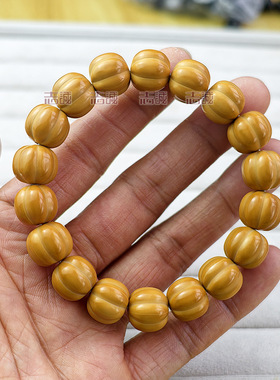 志诚 天然猴头核桃南瓜形珠子文玩男手链佛珠手串盘玩13.5mm新款