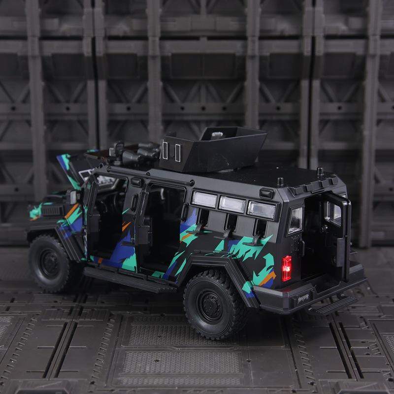 新款 金丽方仿真剑齿虎防爆车装甲车合金模型汽车转向避震玩具,淘宝优惠券,粉丝福利购,淘宝优惠卷