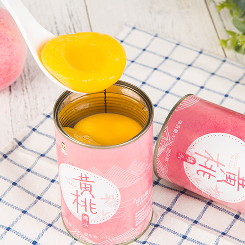 砀山黄桃罐头烘培特产四罐装新鲜 味悠美食品水果罐头