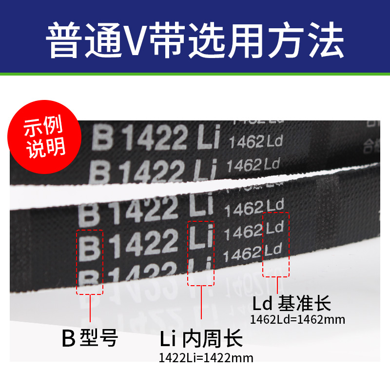 三力士三角皮带B型 B1854 B1862 B1880 B1900 B1905 B1930 B1950 - 图1