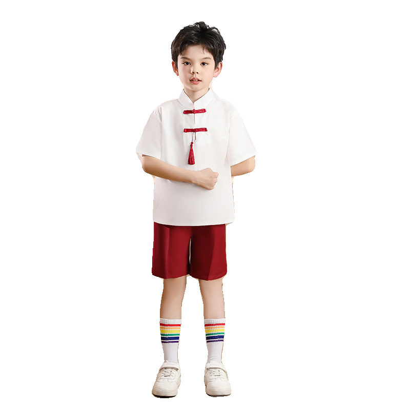 六一儿童合唱服幼儿诗歌朗诵中国风汉服演出服中小学生运动会班服-图3