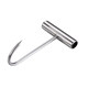 Stainless steel T-hook wooden handle beef hook thick large size pork hook pull hook pull hook pull hook roast duck hook solid