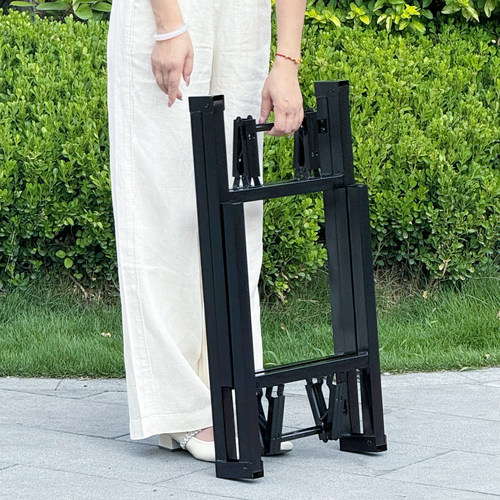 长方形支架折叠桌架小桌腿餐桌腿铁书桌架子矮桌子腿桌子架支撑架 - 图0