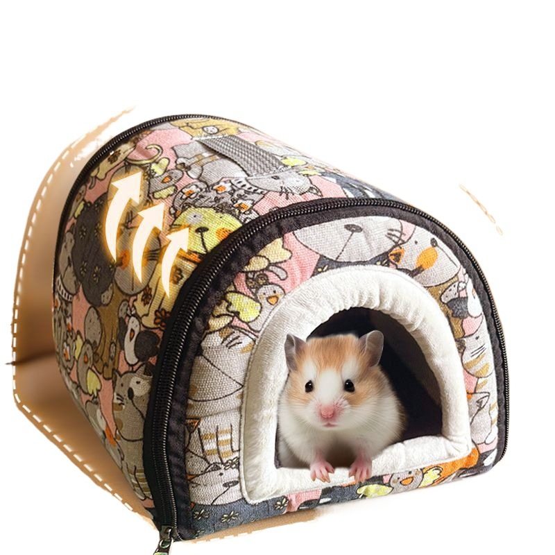 冬季保暖荷兰猪豚鼠躲避睡窝加毛绒垫子金丝熊鸟类仓鼠小宠躲避窝,淘宝优惠券,粉丝福利购,淘宝优惠卷