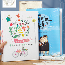 2022 new graduation commemorative album ins wind primary school students 6th grade growth graduation commemorative album grade retro cute loose-leaf book junior high school cheap creative youth high face address book message book