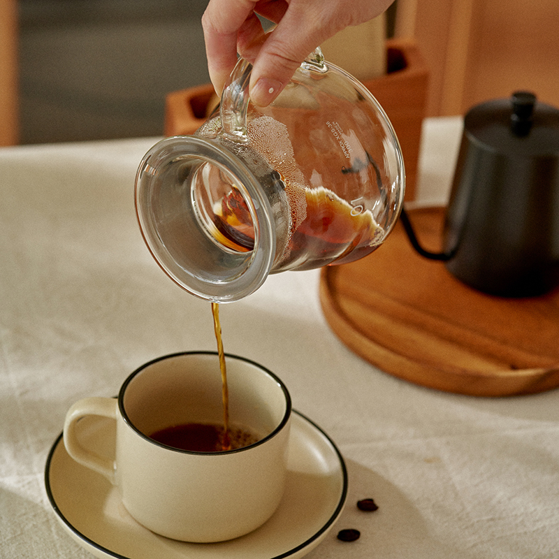 肆月手冲咖啡分享壶家用冷萃杯玻璃滤杯云朵壶滴漏冲咖啡壶大容量 - 图2